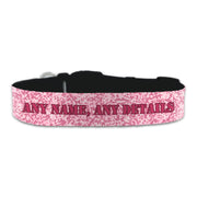 Personalised Large Dog Collar with Pink Camo Background, Personalise with Any Name or Details Image 2