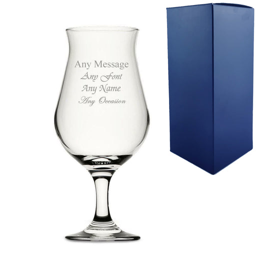 Engraved 13oz Wavy Beer Glass with Gift Box Image 1