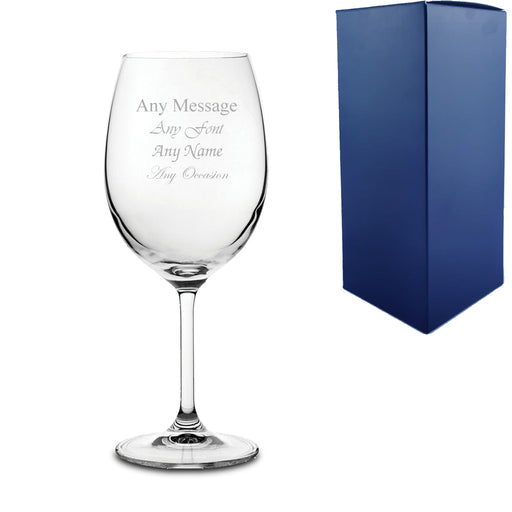 Engraved 15.5oz Sidera Wine Glass with Gift Box Image 1