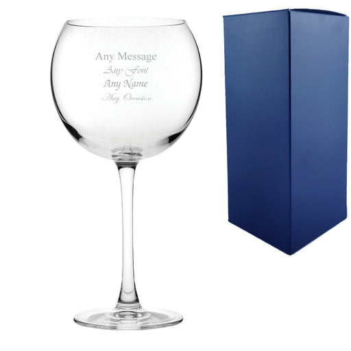 Engraved 20oz Reserva Balloon Glass with Gift Box Image 1