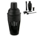 Engraved Black Cocktail Shaker Set with Triple Initials Image 1
