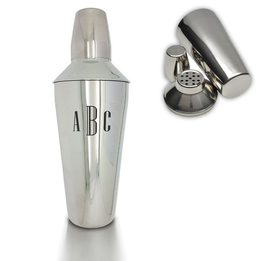 Engraved Cocktail Shaker with Triple Initials Image 1