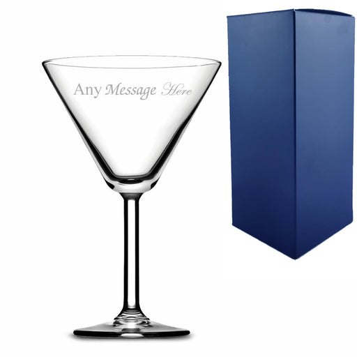 Engraved Primetime Martini Glass Image 1