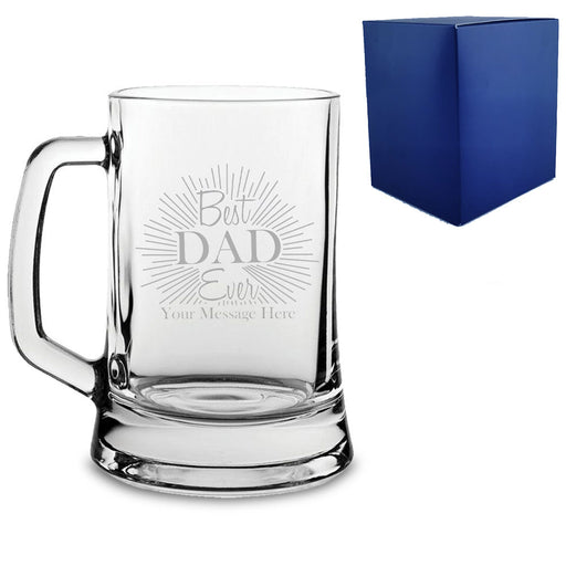 Engraved Beer Mug with Best Dad Ever design Image 1