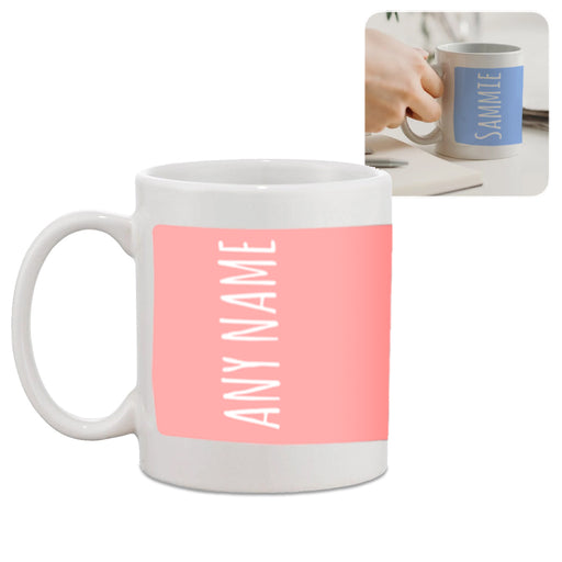 Personalised Hot Drinks Mug with Colour Band Design Image 1