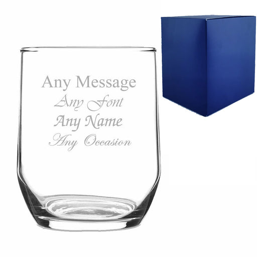 Engraved Sude Whisky Glass Stemless Gin Tumbler Image 1