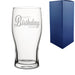 Engraved Pint Glass with Happy Birthday Name Design Image 2