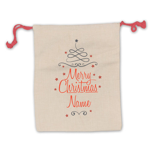 Christmas Presents Sack with Merry Christmas Design Image 1