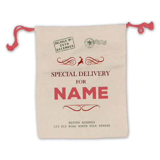 Christmas Presents Sack with Special Delivery Design Image 2