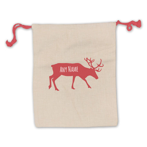 Christmas Presents Sack with Reindeer Design Image 1