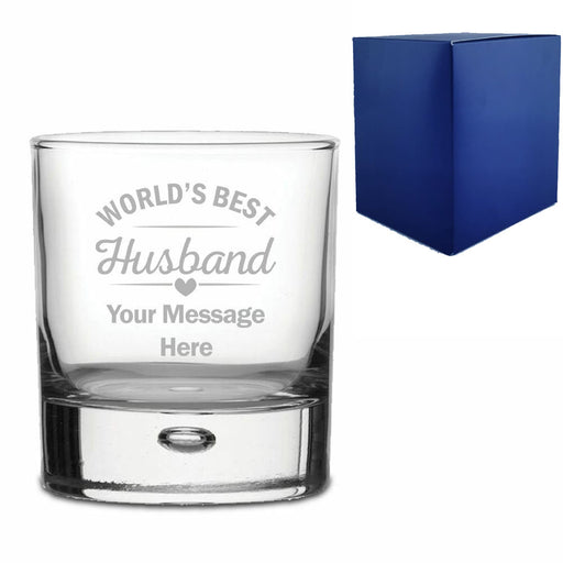 Engraved Whisky Tumbler with World's Best Husband Design Image 2