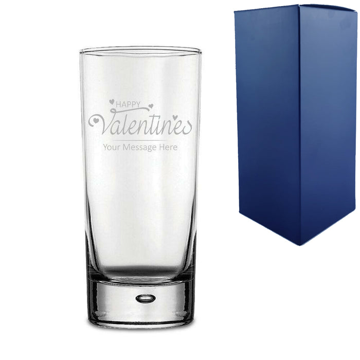 Engraved Cocktail Hiball Glass with Happy Valentines Design Image 2