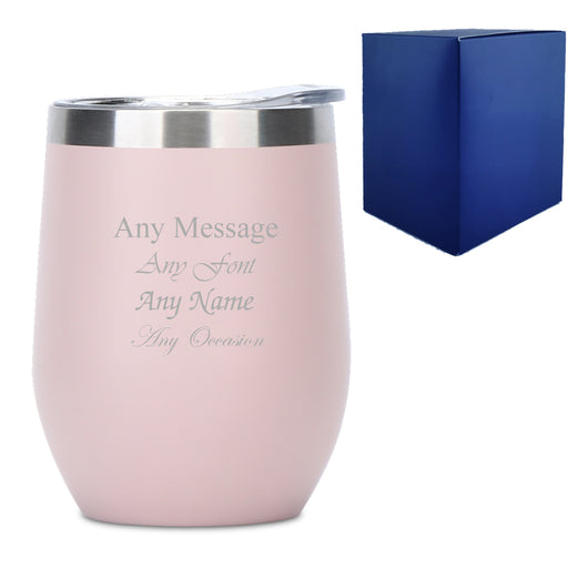 Engraved Baby Pink Insulated Travel Cup Image 1