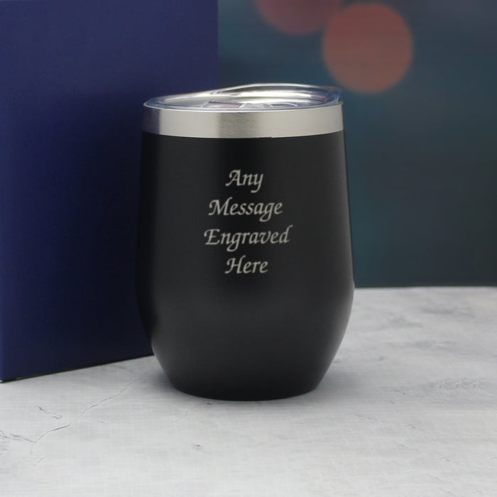 Engraved Black Insulated Travel Cup Image 4