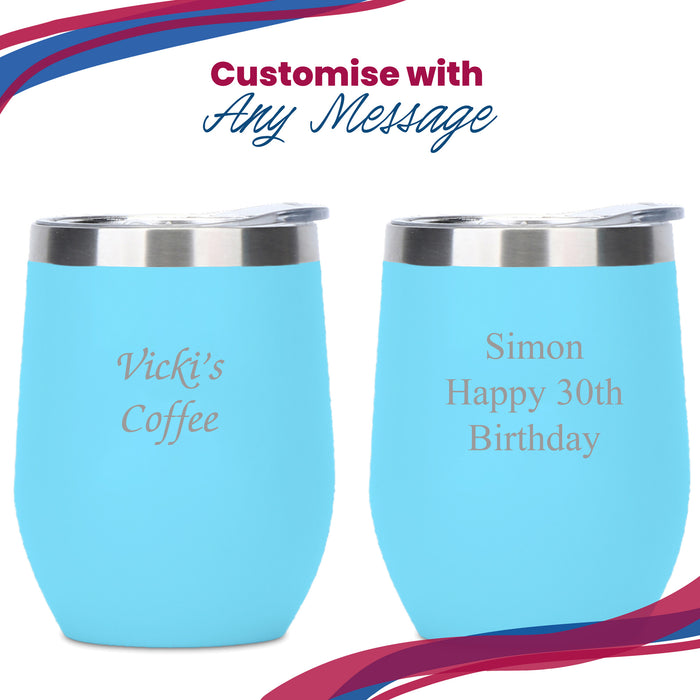 Engraved Light Blue Insulated Travel Cup Image 5