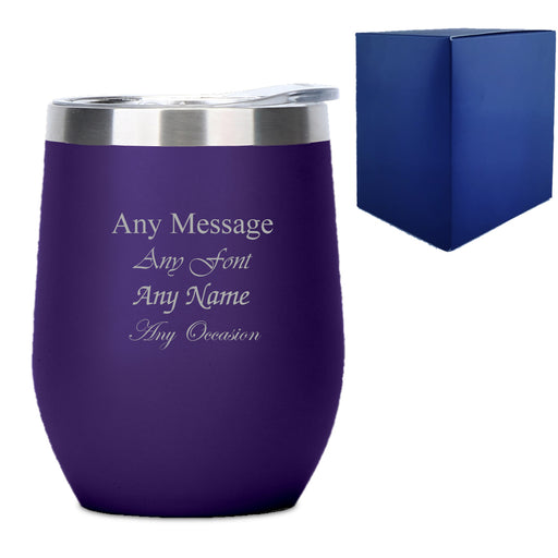 Engraved Purple Insulated Travel Cup Image 1