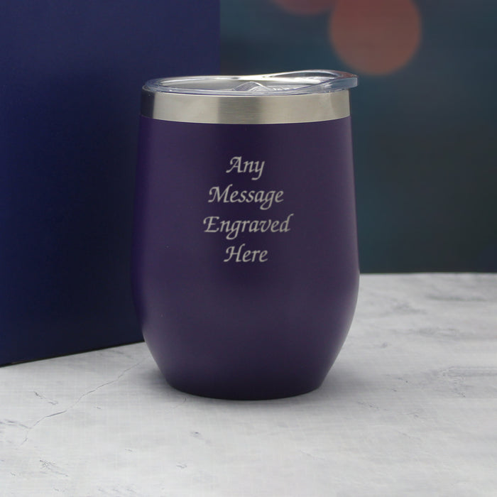 Engraved Purple Insulated Travel Cup Image 4