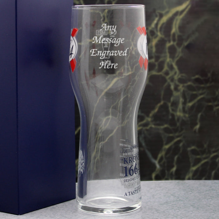 Engraved Kronenbourg Pint Glass Image 4