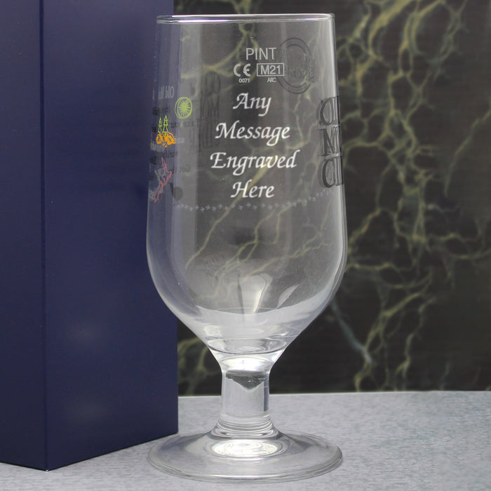Engraved Old Mout Pint Glass Image 4