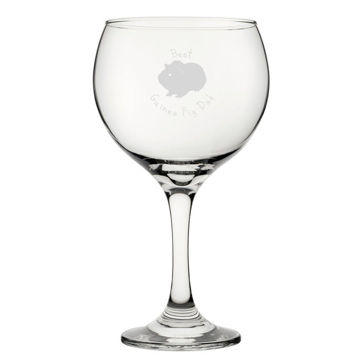 Best Guinea Pig Mum - Engraved Novelty Gin Balloon Cocktail Glass Image 2