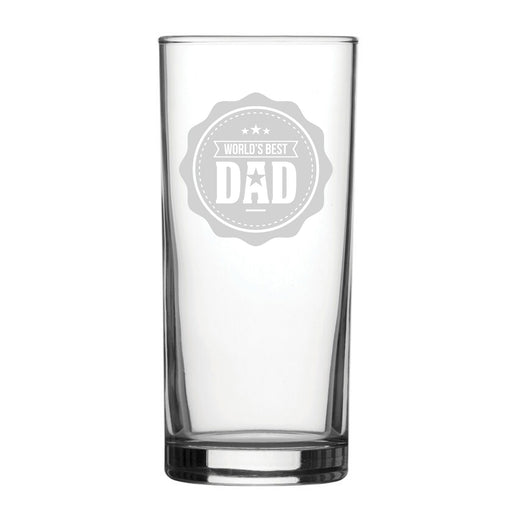 World's Best Dad - Engraved Novelty Hiball Glass Image 1