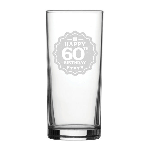 Happy 60th Birthday - Engraved Novelty Hiball Glass Image 2