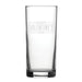 Happy Valentine's Day Bordered Design - Engraved Novelty Hiball Glass Image 1