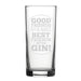 Good Friends Offer Advice, Best Friends Offer Gin! - Engraved Novelty Hiball Glass Image 1