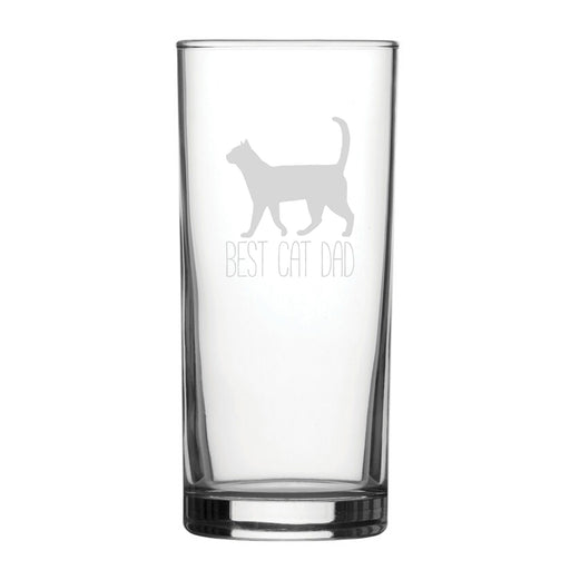 Best Cat Dad - Engraved Novelty Hiball Glass Image 2