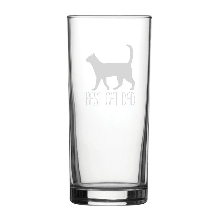 Funny Novelty Best Cat Dad Hiball Glass