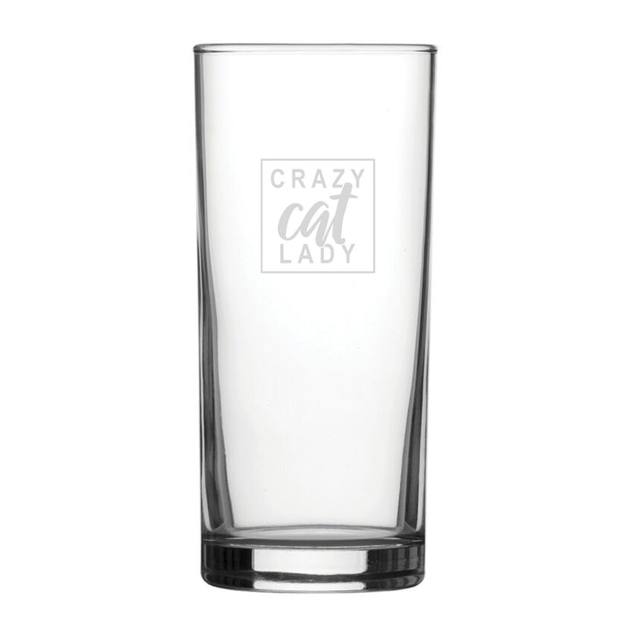 Leave Me Alone I'm Only Talking To My Cat Today - Engraved Novelty Hiball Glass Image 1