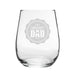 World's Best Dad - Engraved Novelty Stemless Wine Gin Tumbler Image 1