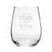 It's Time To Wine - Engraved Novelty Stemless Wine Tumbler Image 2