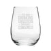To Me Drinking Responsibly Means Not Spilling - Engraved Novelty Stemless Wine Gin Tumbler Image 1