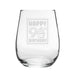 Happy 90th Birthday - Engraved Novelty Stemless Wine Gin Tumbler Image 1