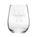 Happy Valentine's Day Heart Design - Engraved Novelty Stemless Wine Gin Tumbler Image 2