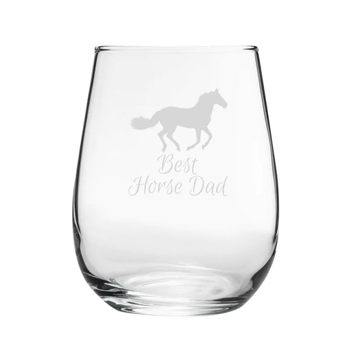 Best Horse Mum - Engraved Novelty Stemless Wine Gin Tumbler Image 1