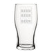 Roses Are Beer, Violets Are Beer, I Like Beer, Beer - Engraved Novelty Tulip Pint Glass Image 2