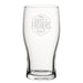Happy Fathers Day Moustache Design - Engraved Novelty Tulip Pint Glass Image 2