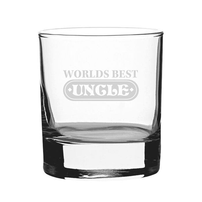 World's Best Uncle - Engraved Novelty Whisky Tumbler Image 2