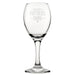 Happy Fathers Day Arrow Design - Engraved Novelty Wine Glass Image 1