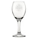 Happy Fathers Day Moustache Design - Engraved Novelty Wine Glass Image 1