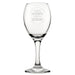 Save Water Drink Wine - Engraved Novelty Wine Glass Image 2