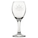 Happy Mothers Day Bordered Design - Engraved Novelty Wine Glass Image 1