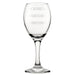 Small Glass, Large Glass, My Glass - Engraved Novelty Wine Glass Image 1