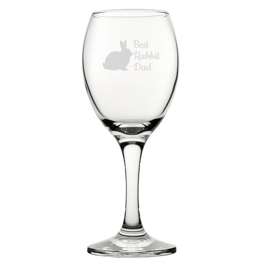 Best Rabbit Dad - Engraved Novelty Wine Glass Image 1