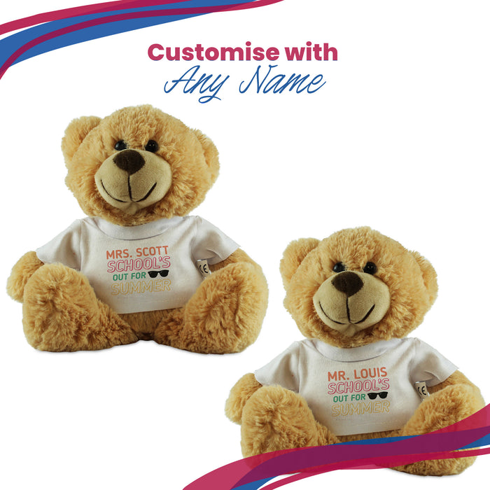 Personalised School's Out For Summer Teacher Teddy Bear