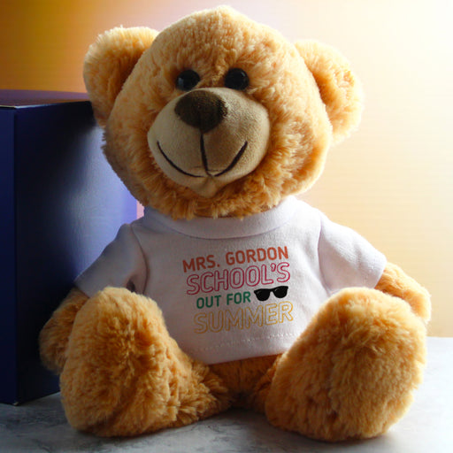 Personalised School's Out For Summer Teacher Teddy Bear
