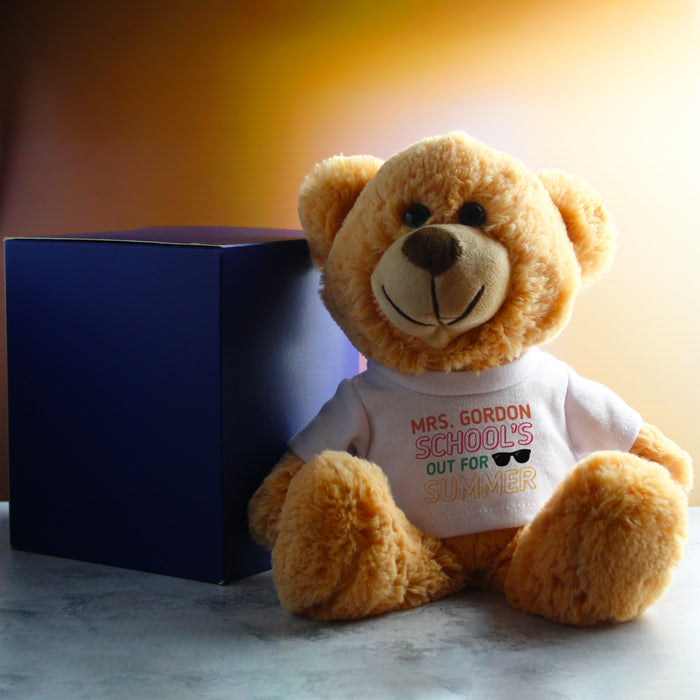 Personalised School's Out For Summer Teacher Teddy Bear