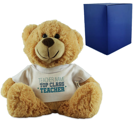 Cream Teddy Bear with Top Class Teacher Design T-Shirt Image 1
